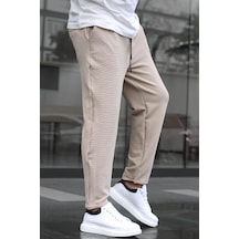 Madmext Bej Basic Waffle Kumaş Erkek Pantolon 6509-bej Bej