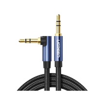 90 Derece L Tipi 3.5 Mm Aux Ses Kablosu Mavi 1 Metre
