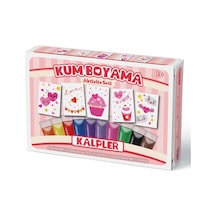 Sevimli Kalpler Kum Boyama Aktivite Seti 5'Li Paket