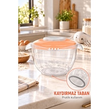 Mixit 3000 Ml Kapaklı Mikser Kabı & Sıçratmayı Önleyen Çırpma Ve Karıştırma Kabı Ekru - 927520424 Ekru