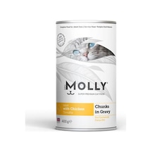 Molly Soslu Tavuklu Konserve Yetişkin Kedi Maması 400 G