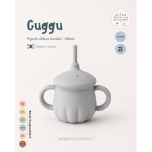 Tgm Baby Guggu Ultra Premium Silikon Pipetli Alıştırma Bardağı 200 Ml Açık Mavi