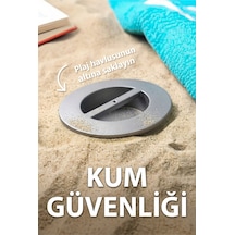 Plaj Kasası: Gizli, Derin Ve Güvenli - 30 X 15 Gri Gri