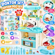 S00004902 Doktor Set Hayvan Dişçi Seti 43prç Mavi