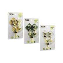 İbico İ17-009 Plastik Askı 3kg 3 Adet Gold Geyik Figür Krom Görünüm Yapışkanlı Mika Kristal Plaka - 12'li Paket Diğer