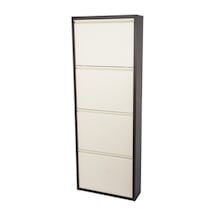 Metal 4'Lü Ayakkabılık Kahve/Krem (526964265) Krem