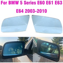 Sol Beyaz-yan Mavi Isıtmalı Elektrikli Geniş Açı Kanat Ayna Camı Bmw 5 Serisi E60 E61 2003 - 2008 Oto Dış Parçaları Aksesuarları