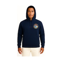 Kapüşonlu F514 Tcg Kınalıada Cep Ve Sırt Tasarımlı Unisex Sweatshirt Lacivert