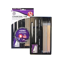 Daler Rowney Simply Charcoal Tin 12Li Set