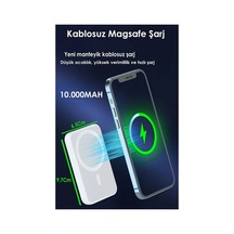Magsafe 10000 Mah Powerbank Taşınabilir Kablosuz Şarj Cihazı Iphone Uyumlu Wireless