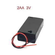 Hightower 1 2 3 4 Yuvalı Aa Pil Yuvası Açma Kapama Anahtarlı Siyah Plastik Kutu