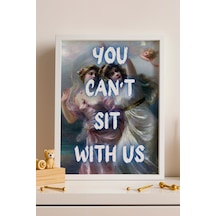 Saturn You Cant Sit With Us Çerçeveli Tablo Klasik Portre Güzellik Salonu Dekoru Altered Art