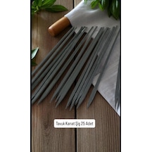 Tavuk Kanat Şişi 25 Adet-yassı Silme Demir-tavuk Şişi Boy 60cm