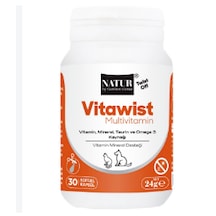 Natur Vitawist Multivitamin Twistoff Yeni 30 Kapsül Kedi Ve Köpek Multivitamin & Günlük Vitalite Takviyesi