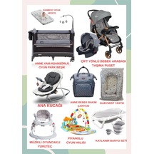 Turhanbebe Bebeğinizin Tüm İhtiyaçları Lüx Bebek Çeyiz Seti Optima Aktif Babynest - Gri