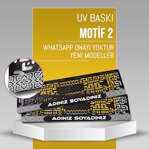 Motif 2 Plakalık, 2 Adet Premium Uv Baskı, Plakalıkhane
