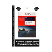 Özel Üretim Agfaphoto Fotoğraf Kağıdı 15x21 270gr A5 Inkjet Kağıt Mat Kırtasiye Baskı Ürünü