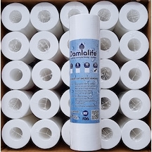 Damlalife 10"Inç 25 Micron Sediment Spun Elyaf Filtre 50 Adet