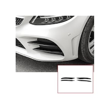 Mercedes  W205  İçin UyumluTampon Sis Kaşları Kaplama Piano Black (2019+)