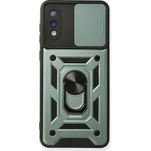 Newface - 262 - Samsung Galaxy A02 Kılıf Pars Lens Yüzüklü Silikon - Matxzngz - - Yeşil