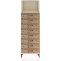 Hyperion Dolap Tek Raflı 8 Çekmeceli 60x44x182 Aytaşı-çam Aytaşı