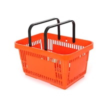 22 Lt Plastik Alışveriş Sepeti - Market El Sepeti Turuncu