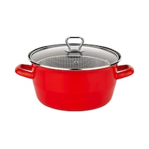 Schafer Fry Çıtır Kızartma Tencere 3 Parça 22 CM Kırmızı