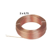 2X0.75Mm Hoparlör Kablosu 100Metre Şeffaf