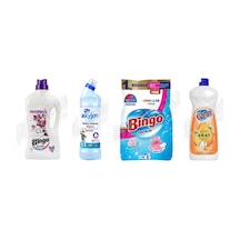 Bingo Yüzey Tem. Fresh 2.5 Lt + Oksi Jen 750 Ml +renkliler Toz 8 Kg + Sıvı Bulaşık Deterjanı 1500 Ml 4'lü Set Diğer