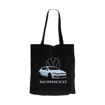 Volkswagen Scirocco Siyah Fermuarlı Bez Çanta Gabardin