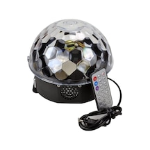 Parti Malzemesi Sese Duyarlı Bluetoothlu Led Küre Disko Topu Renkli Işıklı Lazer Çok Renkli