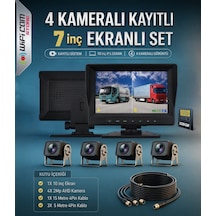 7 İnç Ahd 4 Kameralı Kayıtlı Arac Kamera Seti