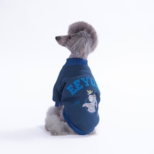 Lacivert Eeyore Creek Köpek Sweatshirt Köpek Sweat Köpek Kıyafeti Kedi Kıyafeti