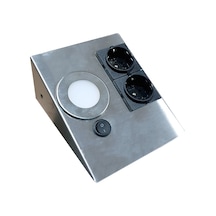 Cata CT-5109 2W Ledli Çift Prizli Tezgah Altı Spot Aydınlatma Günışığı