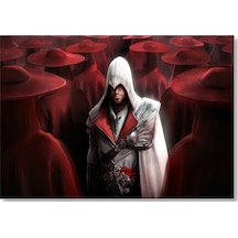 Cakasepetim Assassins Creed Suikastçi Ve Kırmızı Kıyafetliler Ahşap Mdf Tablo