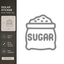 Şeker Mat Gri Dekoratif Folyo Sticker 14x14 Cm