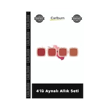 Özel Üretim Makyaj Kozmetik 4'lü Aynalı Allık Seti