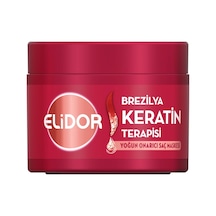 Elidor Brezilya Maske 220 Ml Keratin Hasar Görmüş Saçlar İçin Onarıcı Saç Maskes 2'li Ekonomik Tarı