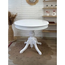 Montclair Baba Ayak Sabit Masa 90x90 Beyaz