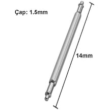 Koodmax 30 Adet Paslanmaz Çelik Yaylı Kol Saati Kordon Pimi Susta - 1.5mm 14mm