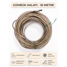 Tır Dorse Kamyon Konteyner Gümrük Halatı Galvanizli Çelik Tel 16 Metre 6mm