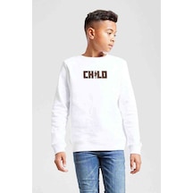 Tshirthane Chıld Baskılı Unisex Çocuk Beyaz Sweatshirt
