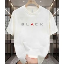 Kozia Outdoors Maloçbey Modern Black Baskılı Oversize Unisex Basic O Yaka T-şhirt Beyaz Beyaz