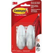 Command Orta Boy 2'li Askı 4 Adet Çok Renkli