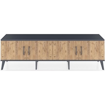 Arges Tv Ünitesi 2 Raflı 4 Kapaklı 176x30x51 Antrasit-çam/antrasit Atlas Çam/antrasıt