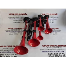 Ahmet Otomotiv Seger Hd450c Altı Borulu Ultra Yankılı Havalı Dadan Korna 12 Volt