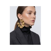 Kıvrım Model Kadın Küpe Sarı Sarı