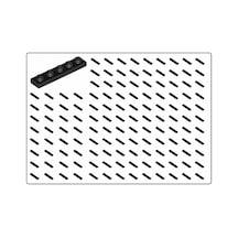 Yedek Parçalar: Plate 1x5: 50 Adet 1x5 Plate Parts Plaka Parçası Siyah - Black Plate 78329