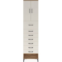 Arges Dolap 2 Raflı 7 Çekmeceli 2 Kapaklı 60x30x243 Çam-aytaşı Atlas Çam