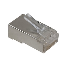 Modüler Fiş, Cat. 5e, Rj45, 8p8c, Zırhlı Shielded , Yuvarlak Kablo Tipi, Altın Kaplama Kalınlığı 0,6µ-17741
